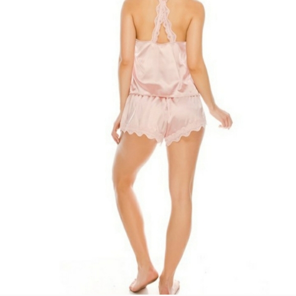 2 Piece Satin Pajamas Set - Picture 3 of 5